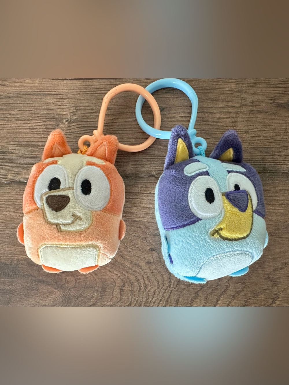 Bluey and Bingo Plush Clip-On Character Pair